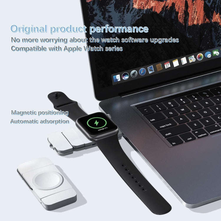 U8 USB / Type-C Magnetic Wireless Charger Fast Charger for Apple Watch Series (White)