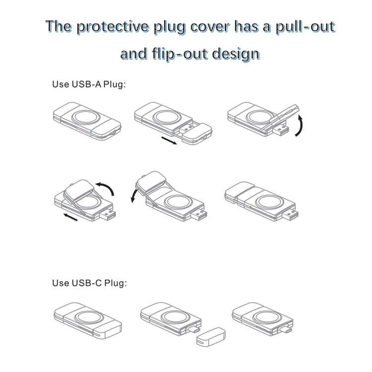 U8 USB / Type-C Magnetic Wireless Charger Fast Charger for Apple Watch Series (White)