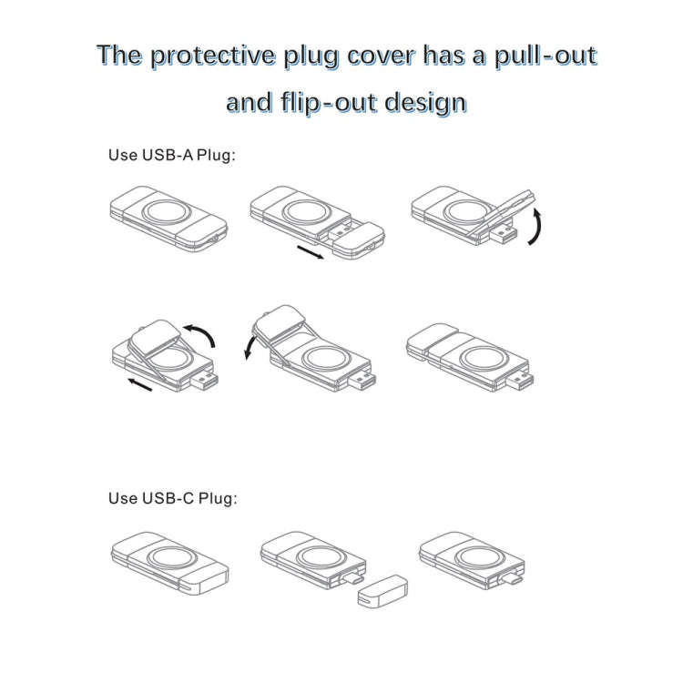 U8S USB / Type-C Magnetic Wireless Charger Fast Charger for Samsung Watch 3 / 4, 4 Classic, Activ...