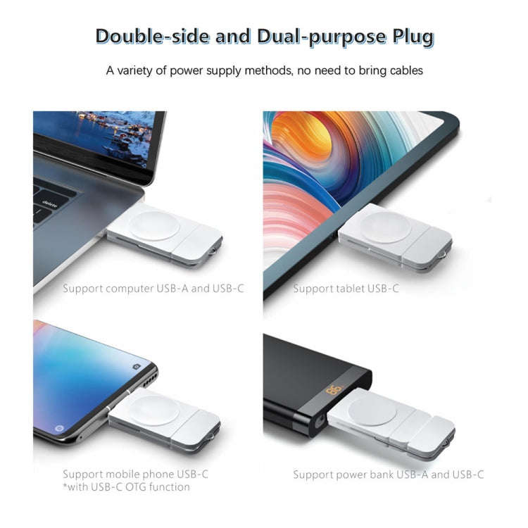 U8S USB / Type-C Magnetic Wireless Charger Fast Charger for Samsung Watch 3 / 4, 4 Classic, Activ...