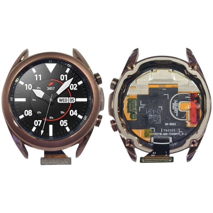 LCD Screen and Digitizer Full Assembly With Frame for Samsung Galaxy Watch3 SM-R850/R855(Gold)