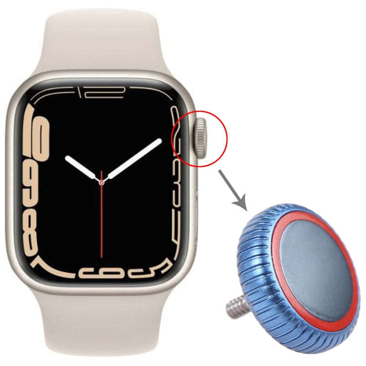 Watch Crown Nut Replacement For Apple Watch Series 7 (LTE) (Blue)