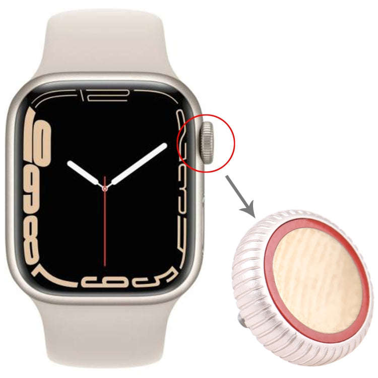 Watch Crown Nut Replacement For Apple Watch Series 7 (LTE) (Silver)