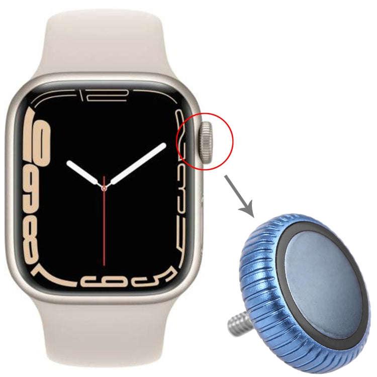 Watch Crown Nut Replacement For Apple Watch Series 7 (GPS) (Blue)