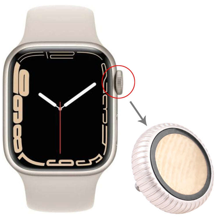 Watch Crown Nut Replacement For Apple Watch Series 7 (GPS) (Silver)