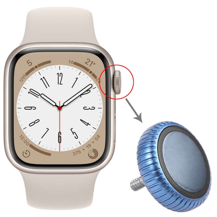 Watch Crown Nut Replacement For Apple Watch Series 8 (GPS) (Blue)
