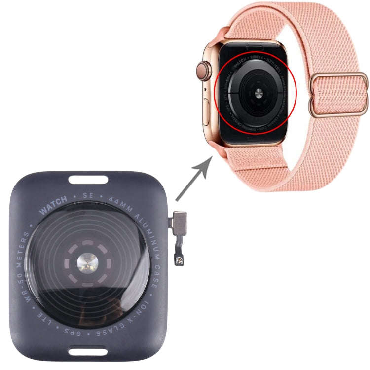 Glass Back Cover With Wireless Charging Coil For Apple Watch Series SE 2022 44mm GPS Edition (Grey)