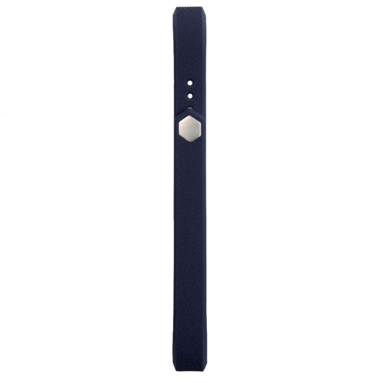 For Fitbit Alta Watch Oblique Texture Silicone Watchband, Large Size, Length: about 22cm(Dark Blue)