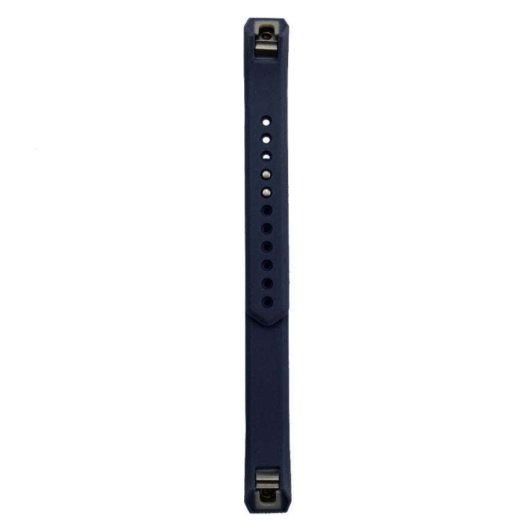 For Fitbit Alta Watch Oblique Texture Silicone Watchband, Large Size, Length: about 22cm(Dark Blue)