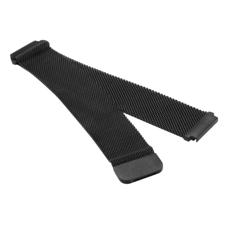 For Fitbit Blaze Watch Loop Magnetic Closure Clasp Stainless Steel Watchband(Black)