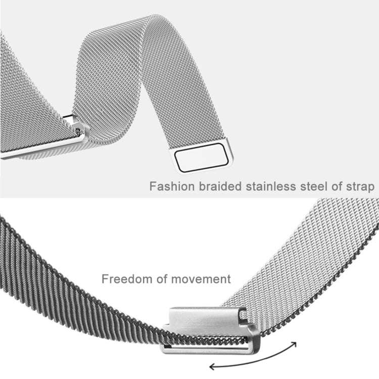 For Fitbit Blaze Watch Loop Magnetic Closure Clasp Stainless Steel Watchband(Silver)