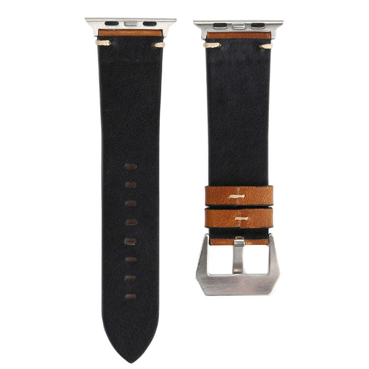 For Apple Watch Series 3 & 2 & 1 42mm Simple Fashion Cowhide Big Eyes Pattern Watch Band