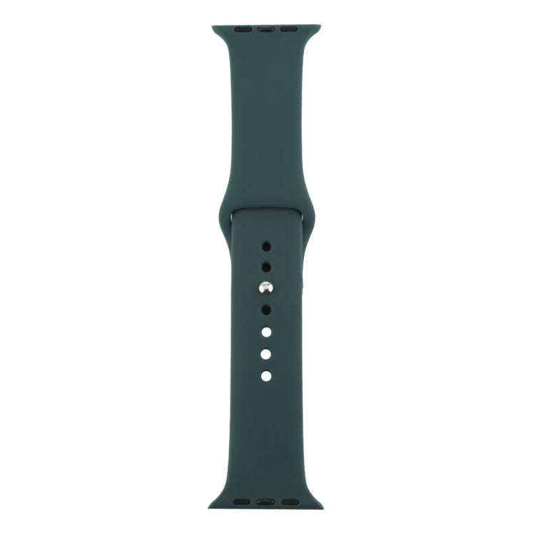 For Apple Watch Series 7 41mm / 6 & SE & 5 & 4 40mm / 3 & 2 & 1 38mm Silicone Watch Band (Dark Gr...
