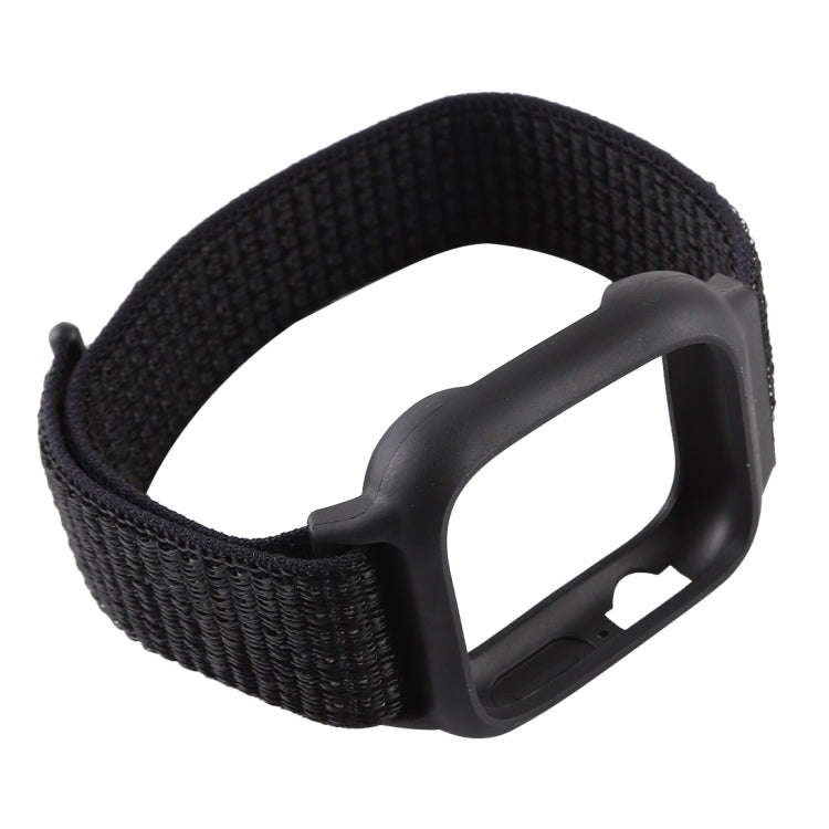 For Apple Watch Series 7 45mm / 6 & SE & 5 & 4 44mm / 3 & 2 & 1 42mm Nylon Watch Band with Hook a...