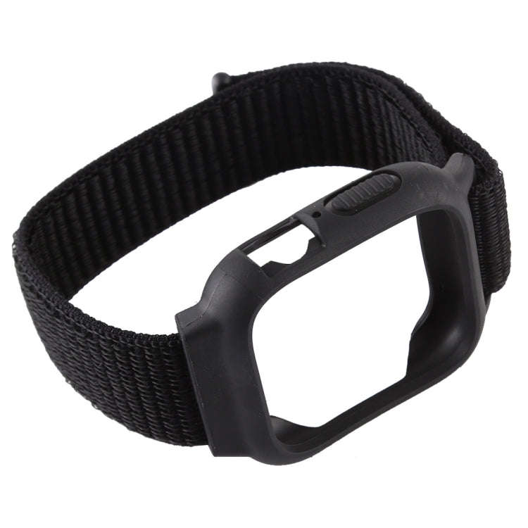 For Apple Watch Series 7 45mm / 6 & SE & 5 & 4 44mm / 3 & 2 & 1 42mm Nylon Watch Band with Hook a...