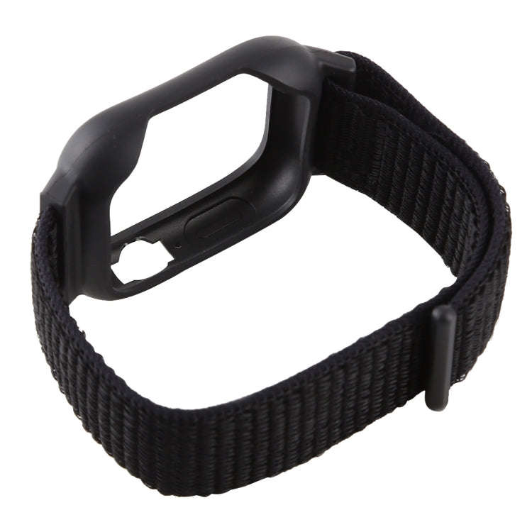 For Apple Watch Series 7 45mm / 6 & SE & 5 & 4 44mm / 3 & 2 & 1 42mm Nylon Watch Band with Hook a...