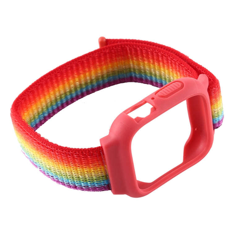 For Apple Watch Series 7 45mm / 6 & SE & 5 & 4 44mm / 3 & 2 & 1 42mm Nylon Watch Band with Hook a...