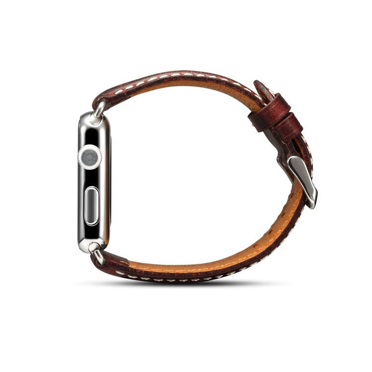 Denior Oil Wax Retro Watch Leather Watch Band for Apple Watch Series 7 45mm / 6 & SE & 5 & 4 44mm...