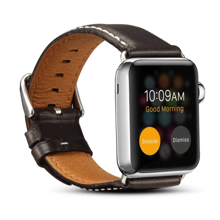 Denior Oil Wax Retro Watch Leather Watch Band for Apple Watch Series 7 45mm / 6 & SE & 5 & 4 44mm...
