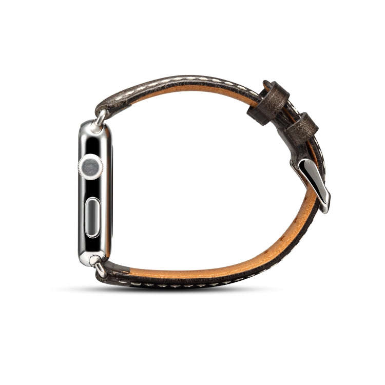 Denior Oil Wax Retro Watch Leather Watch Band for Apple Watch Series 7 45mm / 6 & SE & 5 & 4 44mm...