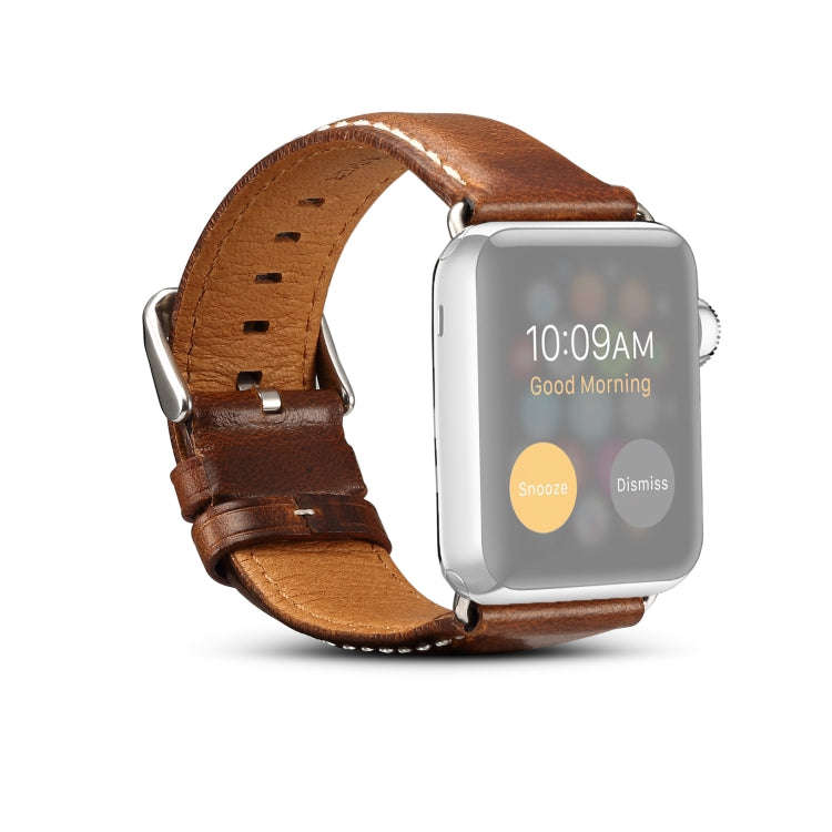 Denior Oil Wax Retro Watch Leather Watch Band for Apple Watch Series 7 45mm / 6 & SE & 5 & 4 44mm...
