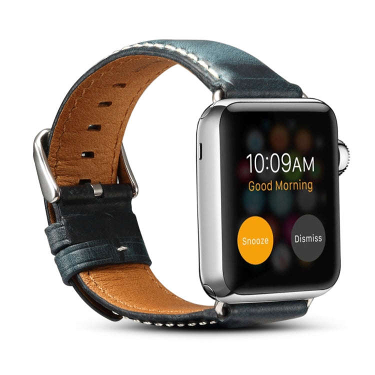 Denior Oil Wax Retro Watch Leather Watch Band for Apple Watch Series 10 42mm / 9&8&7 41mm / SE 3&...