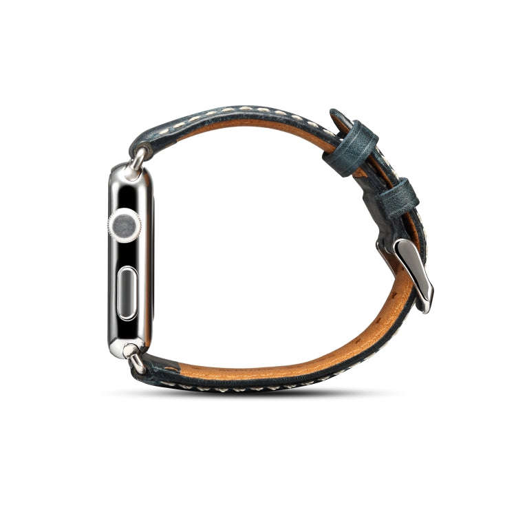 Denior Oil Wax Retro Watch Leather Watch Band for Apple Watch Series 10 42mm / 9&8&7 41mm / SE 3&...