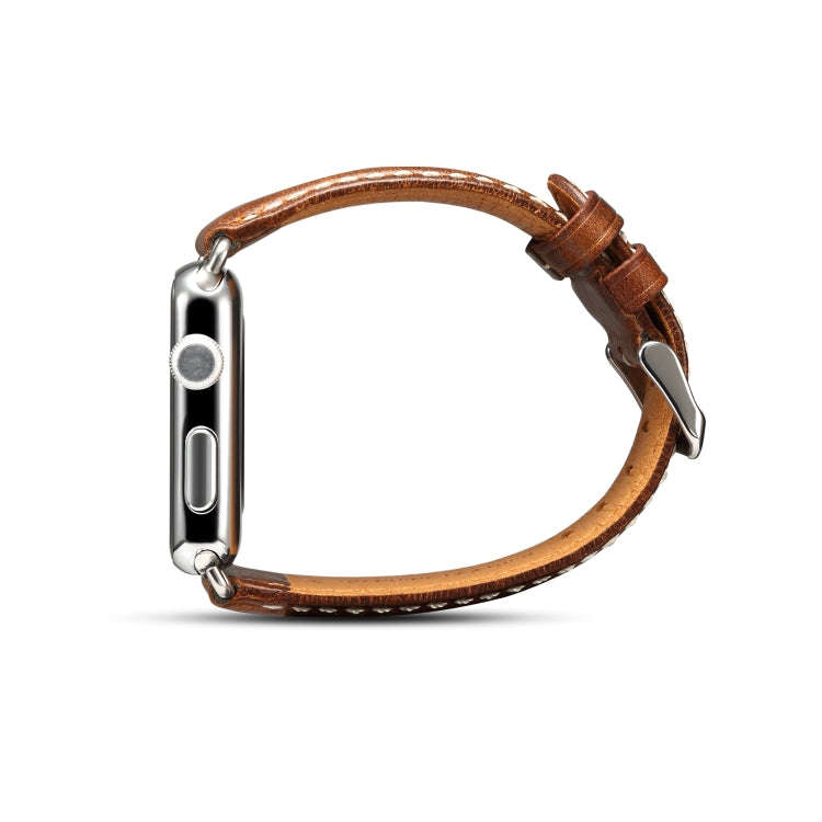 Denior Oil Wax Retro Watch Leather Watch Band for Apple Watch Series 7 41mm / 6 & SE & 5 & 4 40mm...