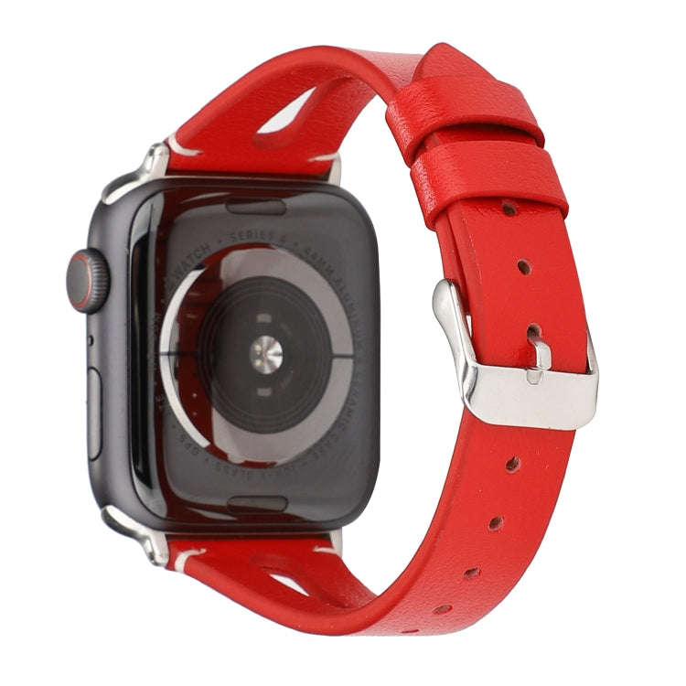 Simple V-shaped Leather Watch Band for Apple Watch Ultra 49mm&Watch Ultra 2 49mm / Series 10 46mm...