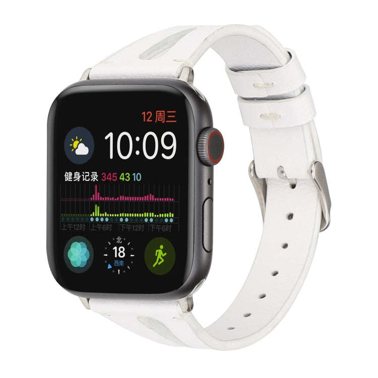 Simple V-shaped Leather Watch Band for Apple Watch Ultra 49mm&Watch Ultra 2 49mm / Series 10 46mm...