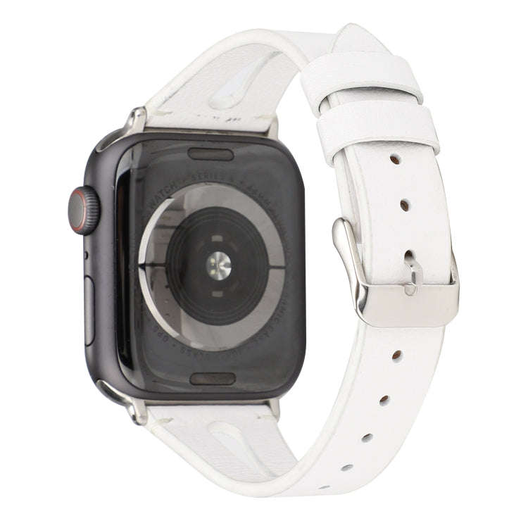 Simple V-shaped Leather Watch Band for Apple Watch Ultra 49mm&Watch Ultra 2 49mm / Series 10 46mm...