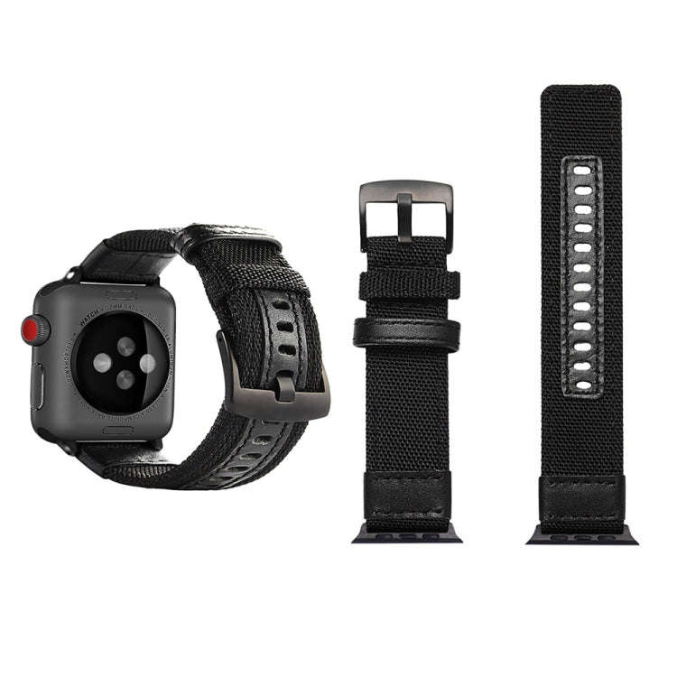 Jeep Style Nylon Wrist Watch Band with Stainless Steel Buckle for Apple Watch Series 3 & 2 & 1 38...