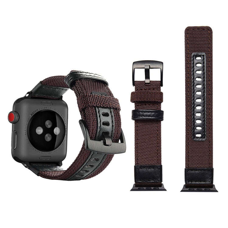 Jeep Style Nylon Wrist Watch Band with Stainless Steel Buckle for Apple Watch Series 3 & 2 & 1 38...