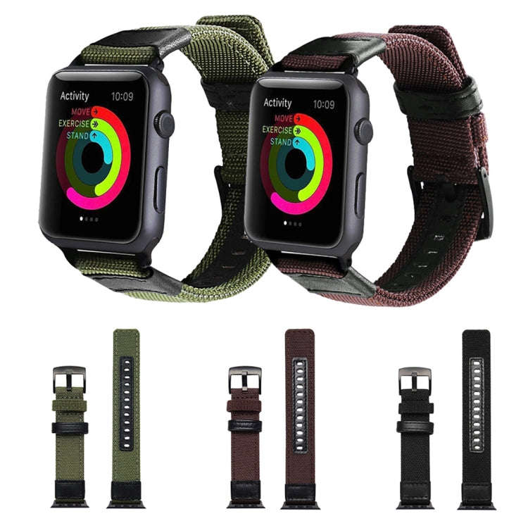 Jeep Style Nylon Wrist Watch Band with Stainless Steel Buckle for Apple Watch Series 3 & 2 & 1 38...