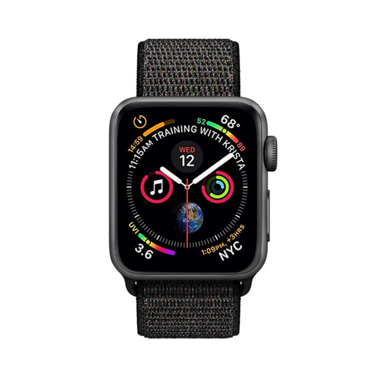 For Apple Watch 46mm / 49mm / 45mm / 44mm Simple Fashion Nylon Watch Band with Magic Stick(Nightf...