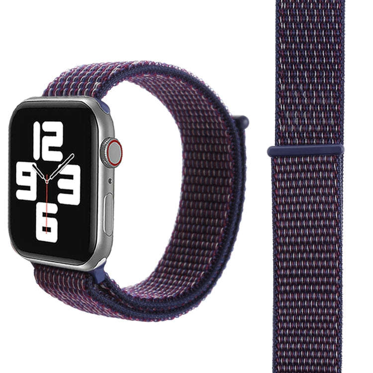 For Apple Watch 46mm / 49mm / 45mm / 44mm Simple Fashion Nylon Watch Band with Magic Stick(Dark P...