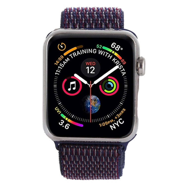For Apple Watch 46mm / 49mm / 45mm / 44mm Simple Fashion Nylon Watch Band with Magic Stick(Dark P...