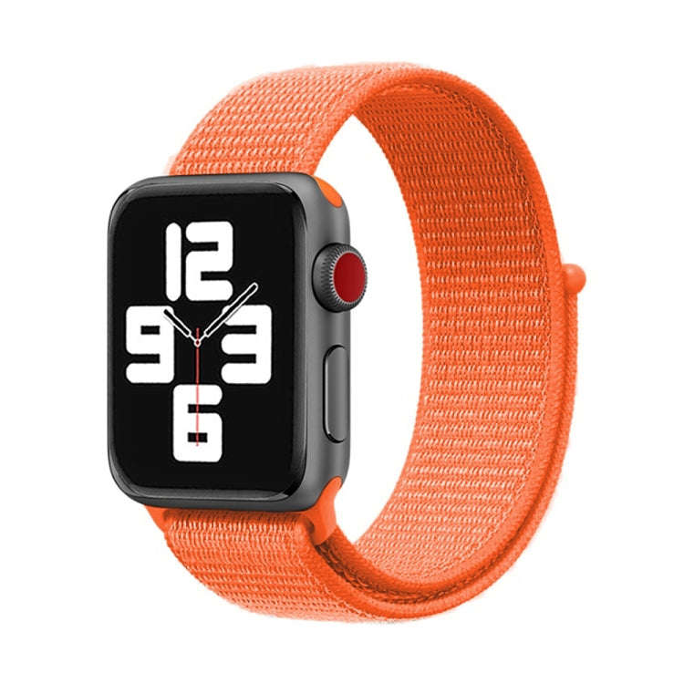 For Apple Watch 46mm / 49mm / 45mm / 44mm Simple Fashion Nylon Watch Band with Magic Stick(Orange)