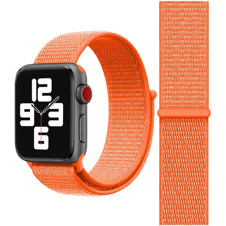 For Apple Watch 46mm / 49mm / 45mm / 44mm Simple Fashion Nylon Watch Band with Magic Stick(Orange)