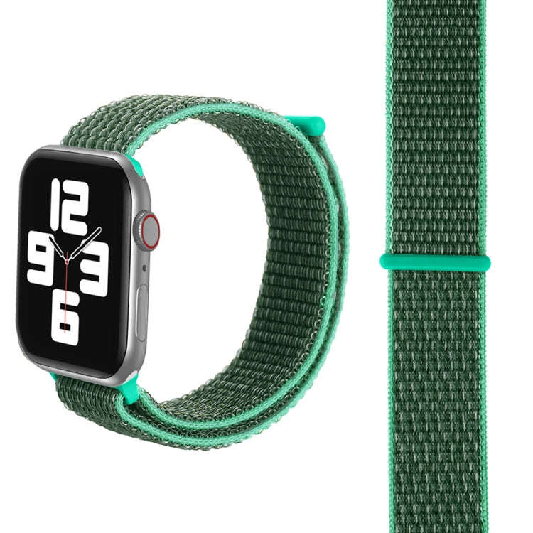 For Apple Watch 46mm / 49mm / 45mm / 44mm Simple Fashion Nylon Watch Band with Magic Stick(Grass ...