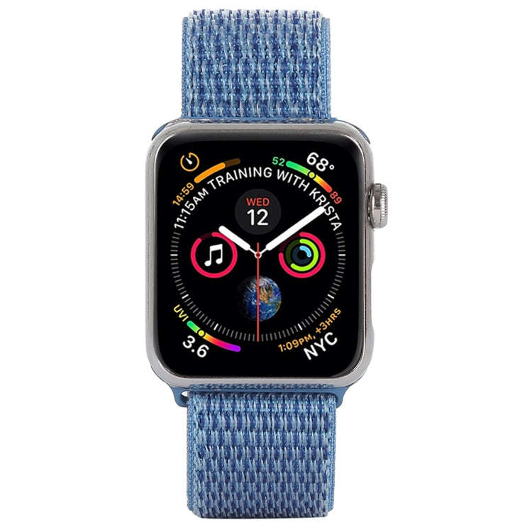 For Apple Watch 46mm / 49mm / 45mm / 44mm Simple Fashion Nylon Watch Band with Magic Stick(Peacoc...