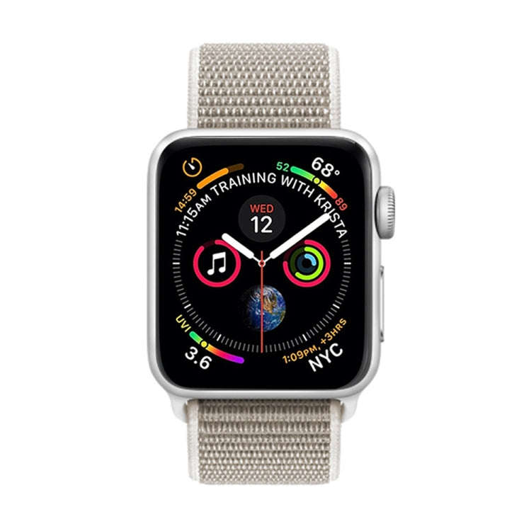 For Apple Watch 46mm / 49mm / 45mm / 44mm Simple Fashion Nylon Watch Band with Magic Stick(Light ...