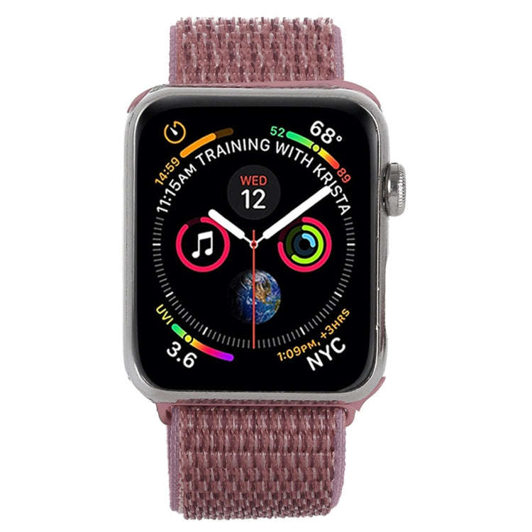 For Apple Watch 46mm / 49mm / 45mm / 44mm Simple Fashion Nylon Watch Band with Magic Stick(Purple)