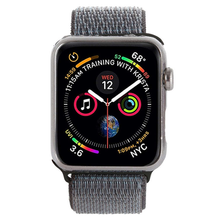 For Apple Watch 46mm / 49mm / 45mm / 44mm Simple Fashion Nylon Watch Band with Magic Stick(Space ...