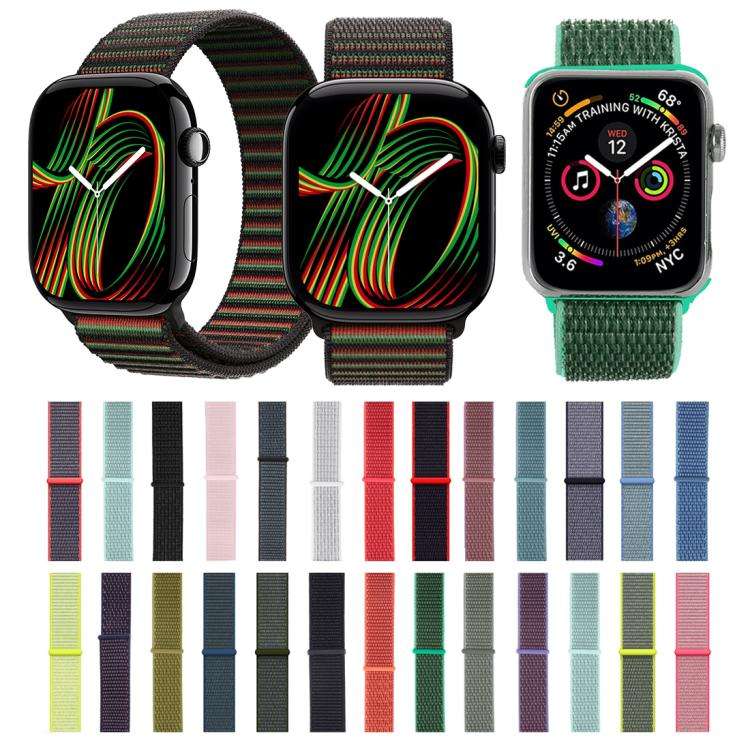 For Apple Watch 46mm / 49mm / 45mm / 44mm Simple Fashion Nylon Watch Band with Magic Stick(Space ...
