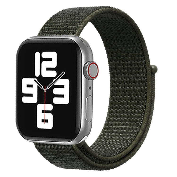 For Apple Watch 42mm / 41mm / 40mm / 38mm Simple Fashion Nylon Watch Band with Magic Stick(Army G...
