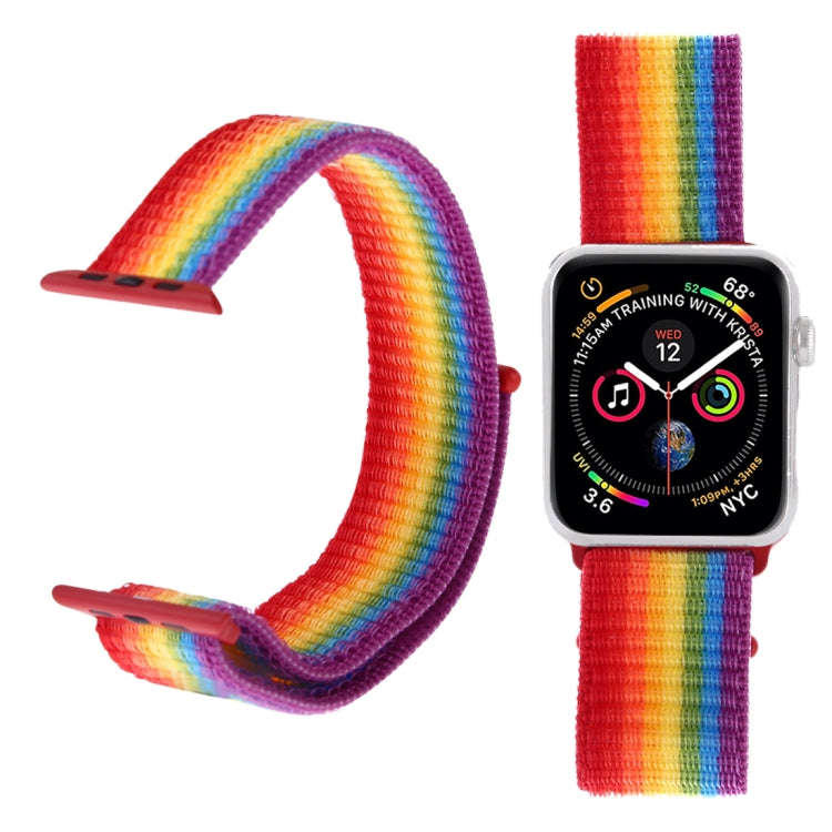 For Apple Watch 42mm / 41mm / 40mm / 38mm Simple Fashion Nylon Watch Band with Magic Stick(Colour)