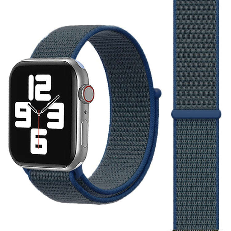 For Apple Watch 42mm / 41mm / 40mm / 38mm Simple Fashion Nylon Watch Band with Magic Stick(Dark B...