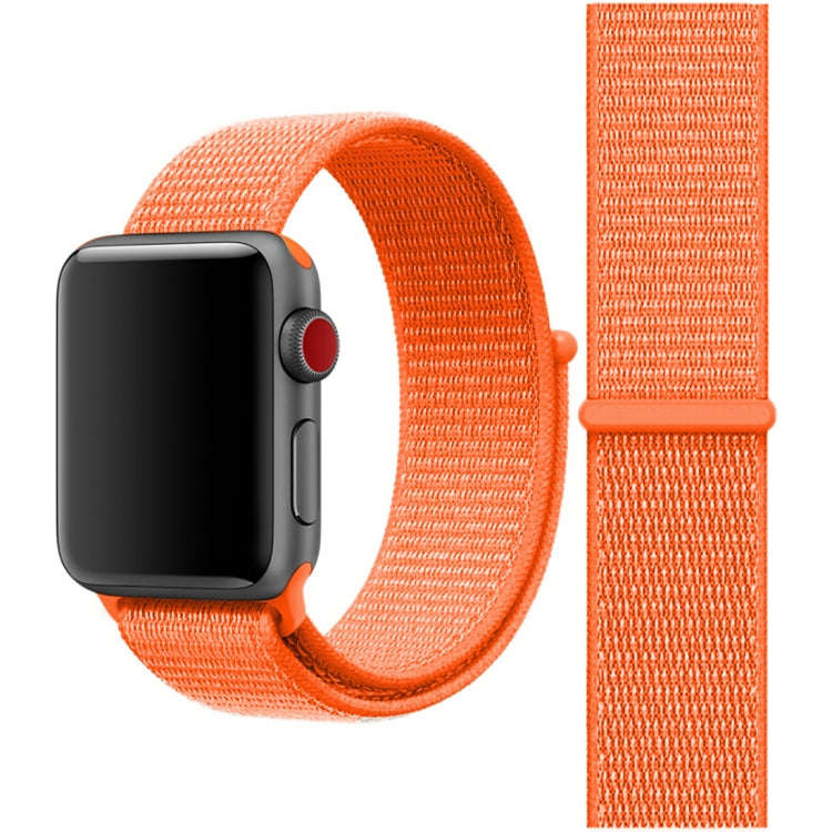 For Apple Watch 42mm / 41mm / 40mm / 38mm Simple Fashion Nylon Watch Band with Magic Stick(Orange)