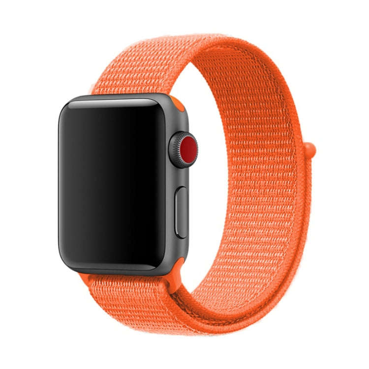 For Apple Watch 42mm / 41mm / 40mm / 38mm Simple Fashion Nylon Watch Band with Magic Stick(Orange)